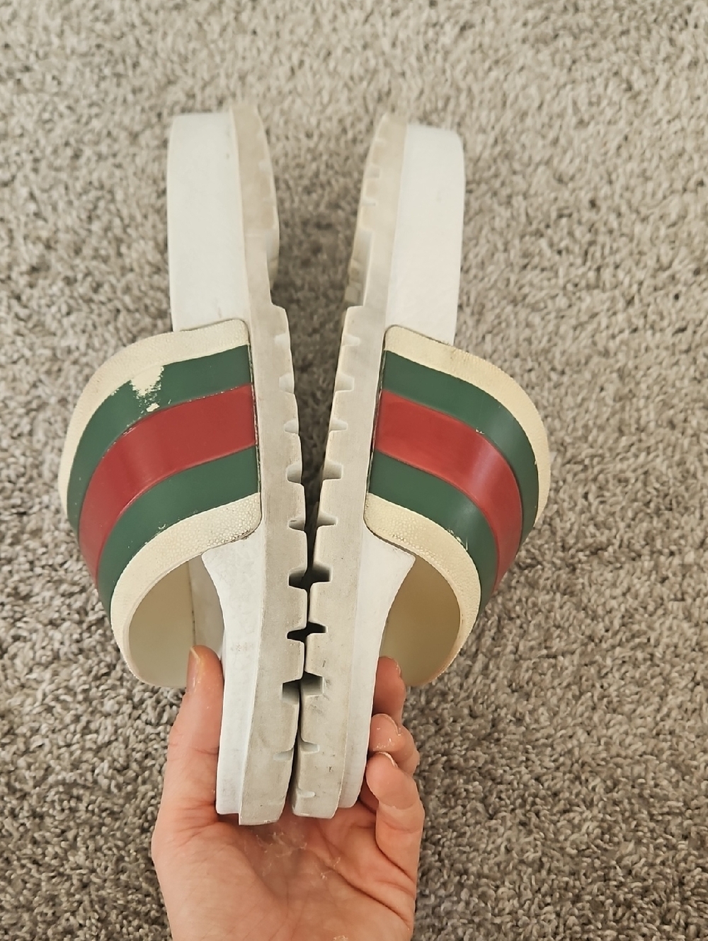 Gucci White Slides Sandals Summer  10 - Picture 4 of 8